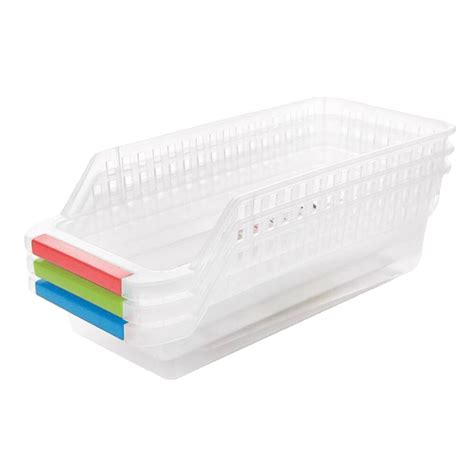 OUNONA Plastic Storage Box Refrigerator Fruits Drinks Organizer Drawer