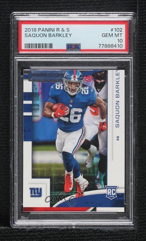 Panini Rookies Stars Rookies Saquon Barkley Psa Gem Mt