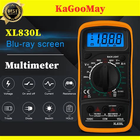 Xl830l Lcd Display Digital Multimeter Ammeter Voltmeter Ohmmeter Electric Volt Meter High