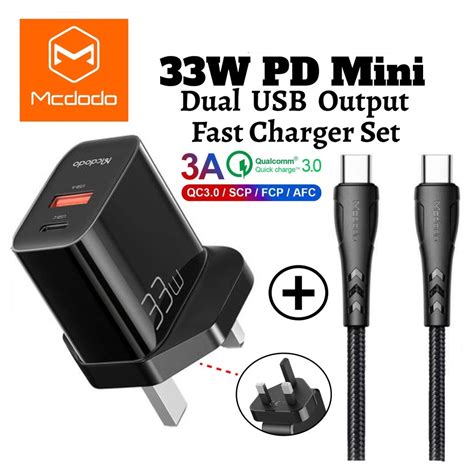 Mcdodo Ch W Fast Charger Adapter Type C To Type C Cable Pd