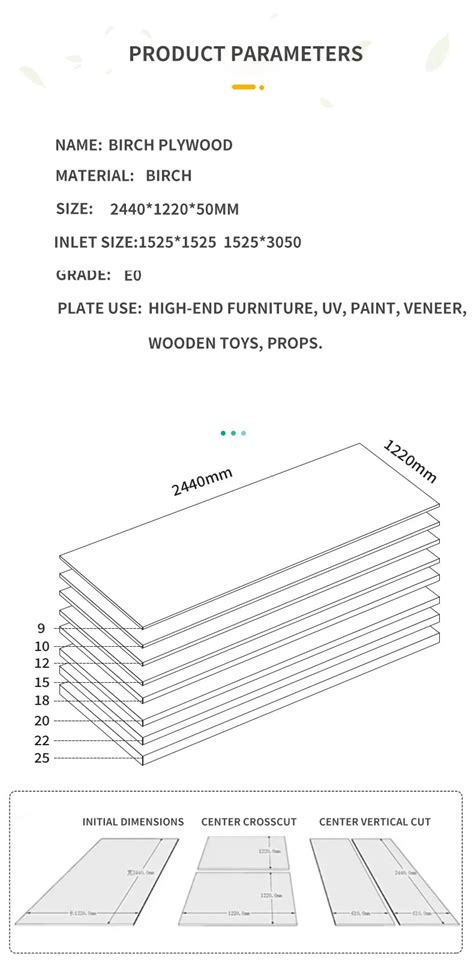 12 Mm 1220 2440 Mm 1250 2500 Mm Birch Veneer B B Grade Plywood Manufacturer For Laser Cutting