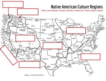 Native American Cultural Areas Map