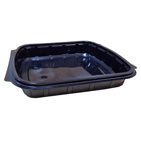 Black Base 1 Compartment Microwaveable Meal Containers