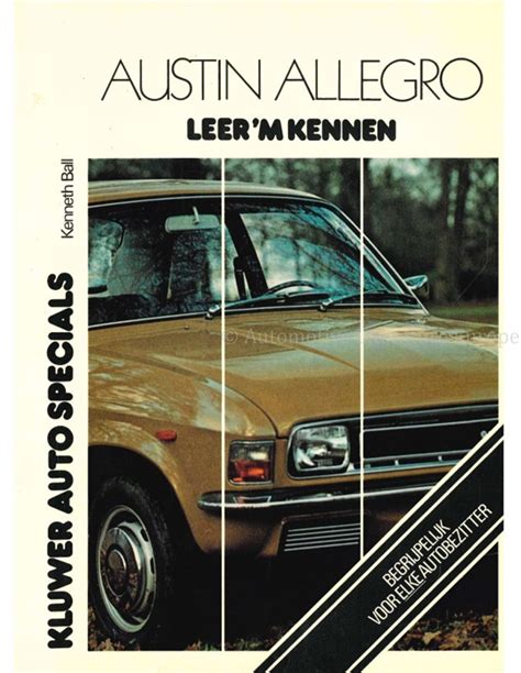 Austin Allegro Reparaturanleitung Niederl Ndisch