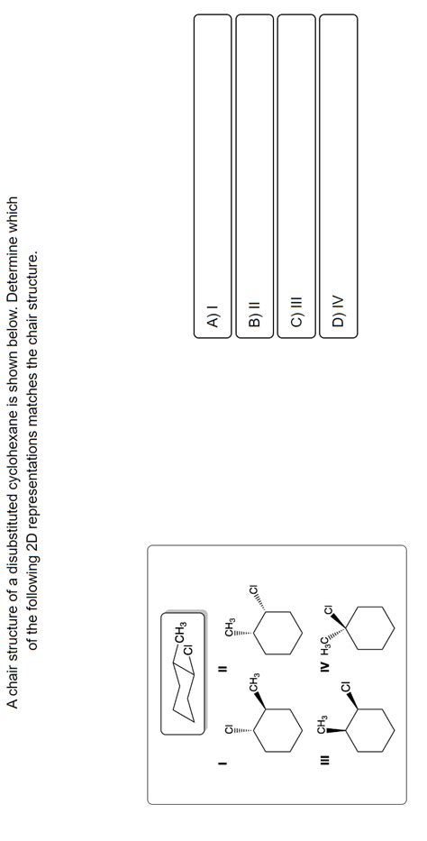 Solved A chair structure of a disubstituted cyclohexane is | Chegg.com