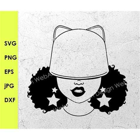 African American Hat Low Woman Lip Bite Silhouette Afro Gir Inspire