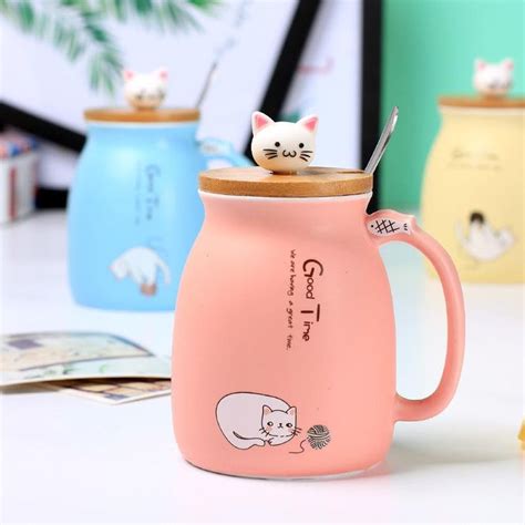 Kawaii Mug Kawaii Ceramic Cat Teacup New Cute Cup Bestofkawaii