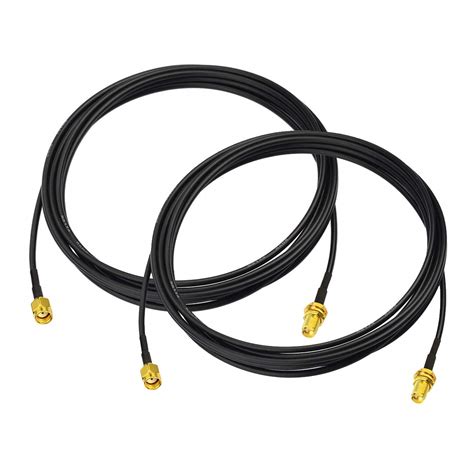 Bingfu Wifi Antenna Extension Cable Pack Rp Sma Male To Rp Sma Female