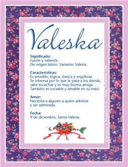 Valeska Nombre Significado De Valeska