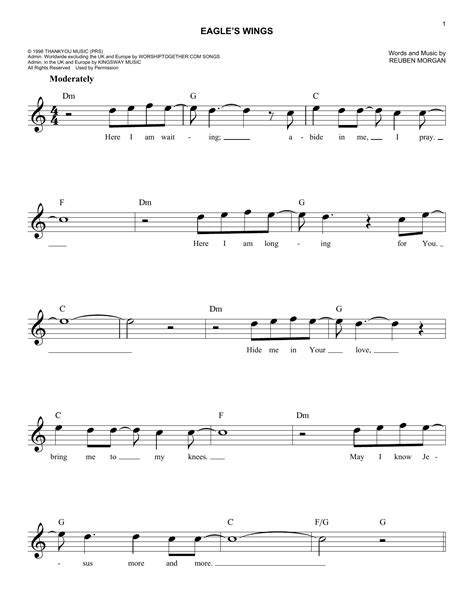 Hillsong Worship - Eagle's Wings sheet music