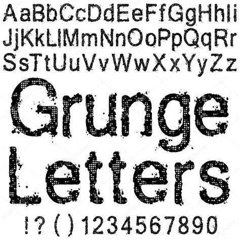 Grunge Letters Stock Vector Binkski