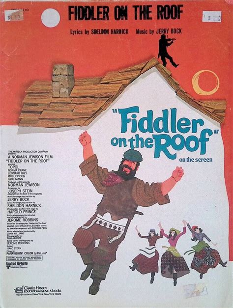 Fiddler On The Roof 1964 Sheet Music Sheldon Harnick Jerry Bock Sunbeam ...