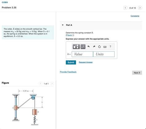 Solved The Collar A Slides On The Smooth Vertical Bar The Chegg