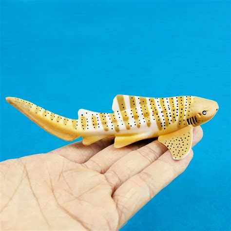 3pcs Golden Color Lifelike Zebra Sharks Figures Solid Pvc Sea Life