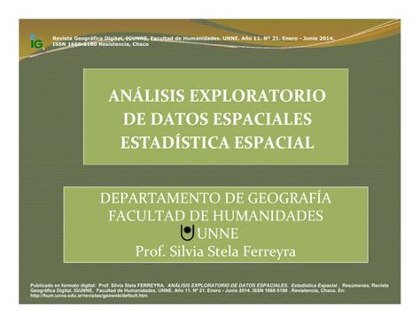 An Lisis Exploratorio De Datos Espaciales Estad Stica