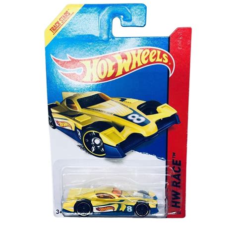 Hot Wheels Formul8r Yellow 2013 Hw Race Track Stars Blue BFG51 07B3 New