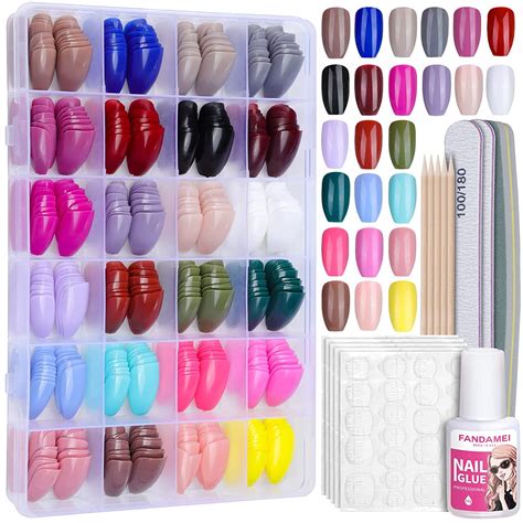 Amazon FANDAMEI Press On Nails Medium Length 24 Pack 576PCS