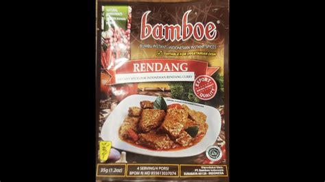 Bamboe Indonesian Instant Spices Rendang Instant Spices For Indonesian