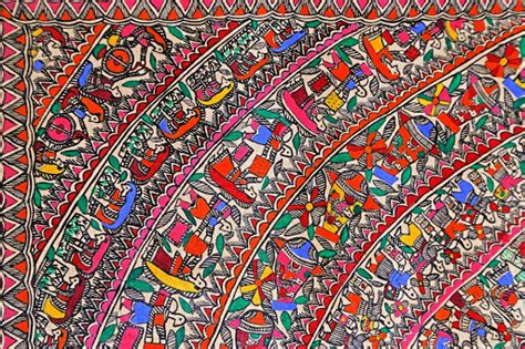 Madhubani Painting Of Bihar Process Fine Detailing Bhagwan Devi