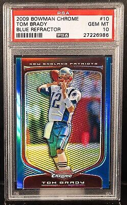 Tom Brady Bowman Chrome Blue Refractor Psa