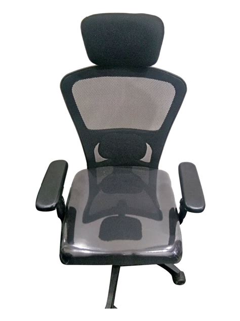 Leather Jazz High Back Mesh Revolving Chair For Office Black At