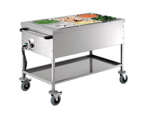 Bain Marie Wagen 3x GN 1 1 Speiseausgabewagen Trockenbeheizt