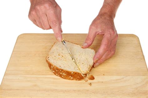 Sandwich Cutting Stock Image Image Of Knife Brown Sandwich 44499031