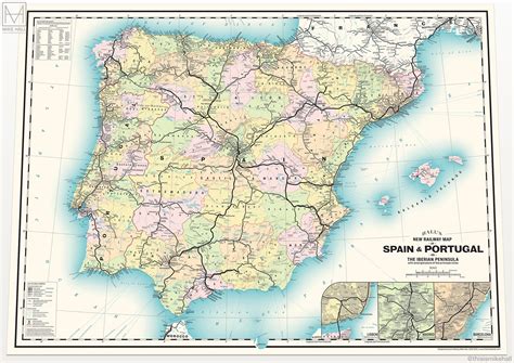 Railway Map Of Spain Portugal Updated Behance