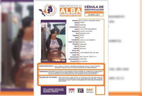 Activan Protocolo Alba Para Localizar A Dulce Arely