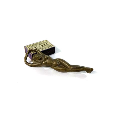 Vintage Erotic Bottle Opener Naked Woman Made Of Solid Brass Collector