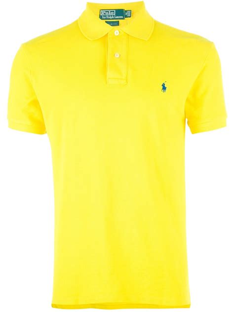 Polo Ralph Lauren Polo Shirt In Yellow And Orange Yellow For Men Lyst