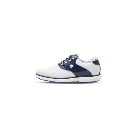 FootJoy Womens Traditions Spikeless White / Navy