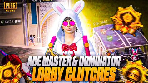 RANK PUSHING ACE MASTER DOMINATOR LOBBY CLUTCHES PUBGM PUBG ROCKY