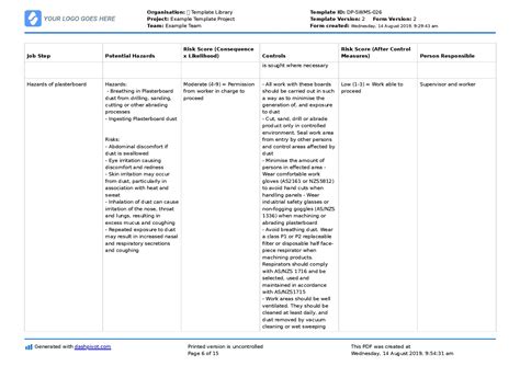 Plastering Safe Work Method Statement Free Plastering Swms