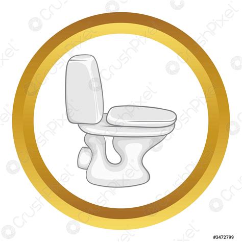 White Toilet Bowl Vector Icon Stock Vector Crushpixel