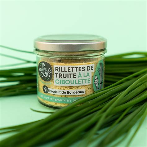 Rillettes de truite à la ciboulette 90g pièce Livraison retrait