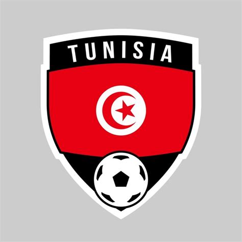 Premium Vector | Tunisia shield team badge for football tournament