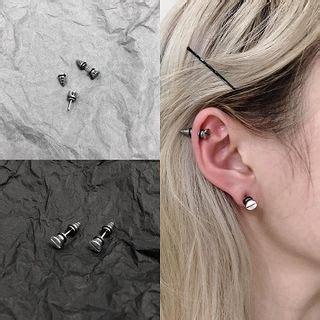 PANGU Stainless Steel Screw Through Through Earring YesStyle