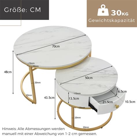 Okwish Moderner Nesting Couchtisch Hochglanz Kaufland De