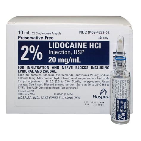 LIDOCAINE 2 10ML AMPULE RX Products