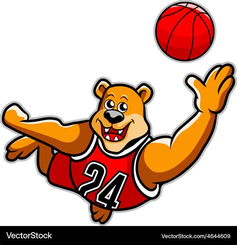 Basketball Bear Royalty Free Vector Image VectorStock