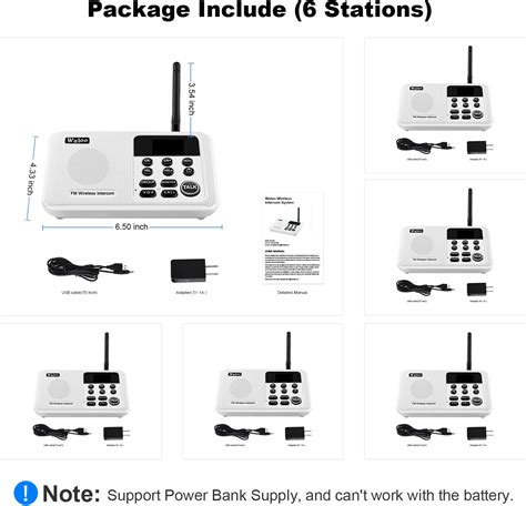 Wuloo Intercoms Wireless For Home Mile Range Channel Digital