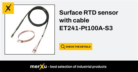 Surface Rtd Sensor With Cable Et Pt A S Merxu Negotiate