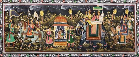 Royal Procession Art Detailed Handmade Indian Royal Ethnic Etsy