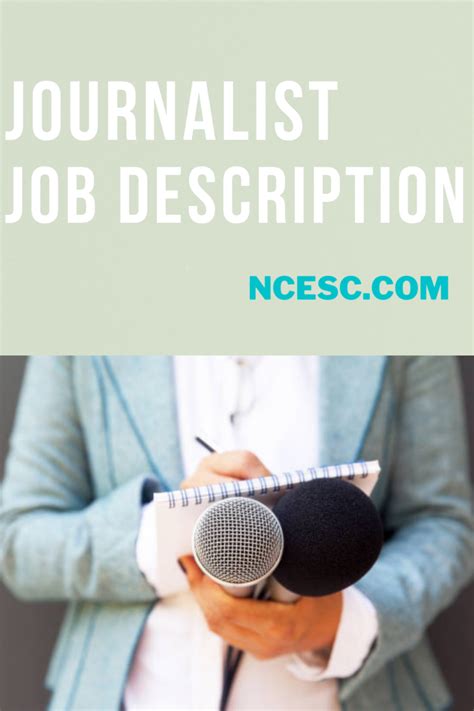 Journalist Job Description – Discovering Employment Paths and Travel ...