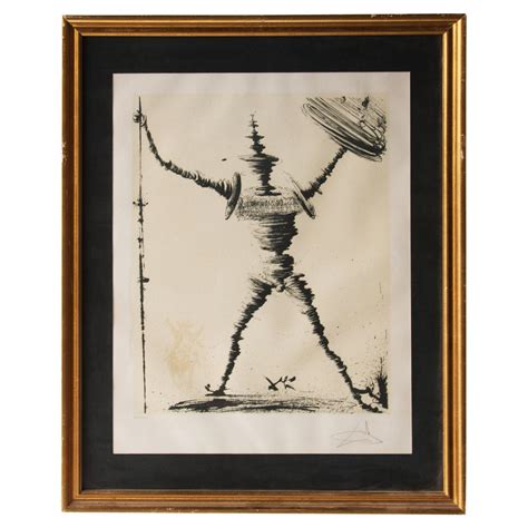 Salvador Dalí Don Quixote of La Mancha Signed Lithography, Spain, 1945