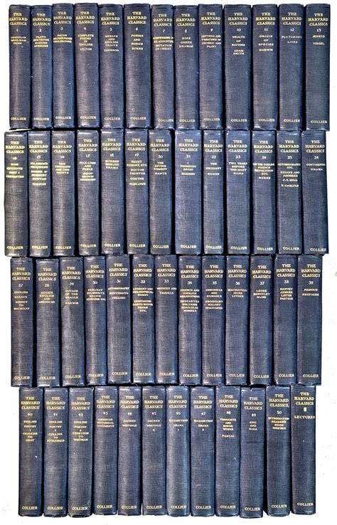 Complete Harvard Classics 51 Volumes Five Foot Shelf Of Books By