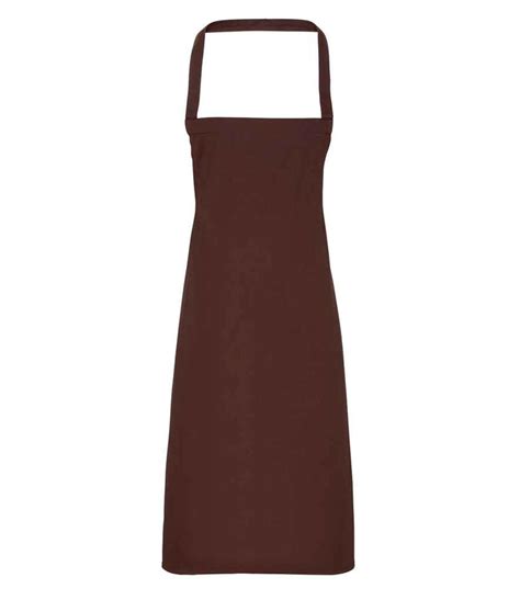 Premier Organic Cotton Bib Apron Brown Order Uniform Uk Ltd