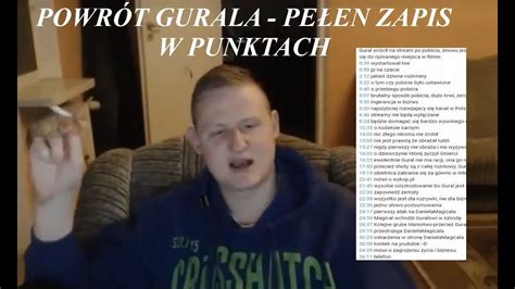 GURAL WRACA PO POBICIU na żywo znowu całoroczny stream YouTube