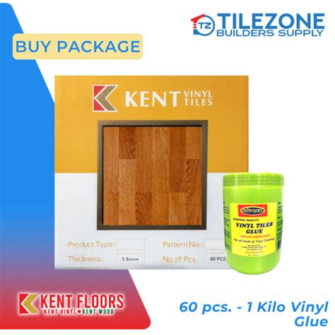 Kent Floors PVC Vinyl Floor Tiles Color code: TC-13432 (60 pcs.) - 30 x 30 cm 1.3 mm thickness ...